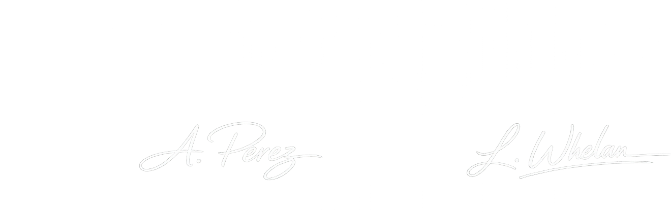 Signatures — Adriana Perez and Lewis Whelan